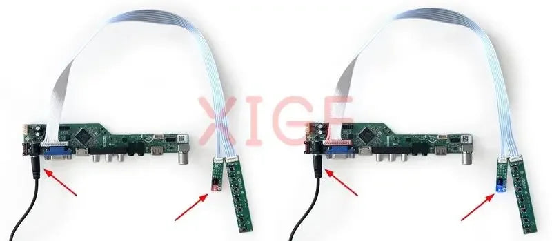 Kit Placa Controladora LCD Driver para Panel 15.6" B156XW02/XW03/XW04 (1366x768) TV Analógica LVDS 40pin VGA/HDMI/AV/USB