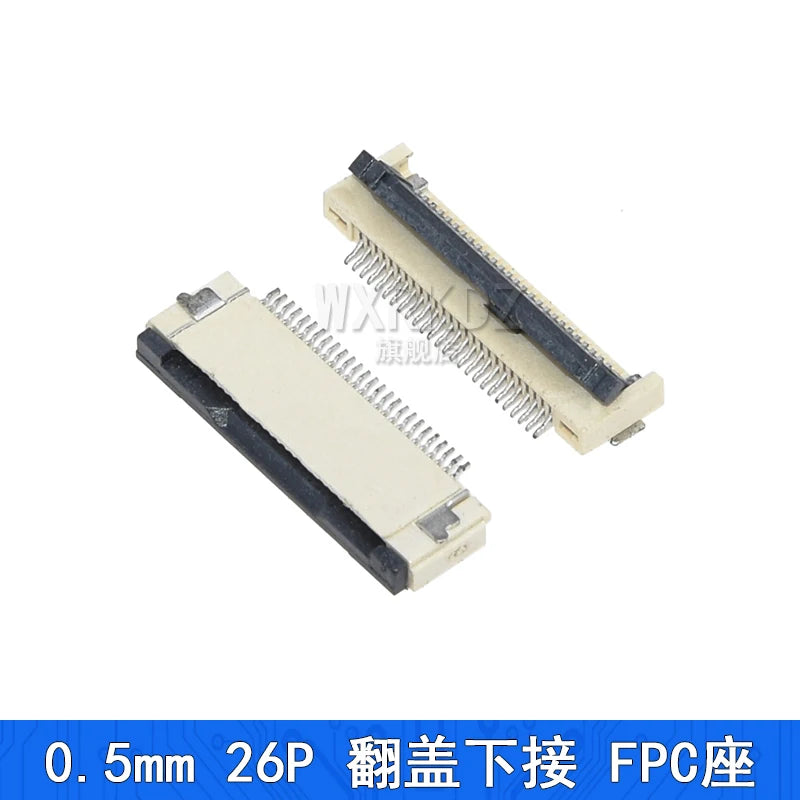 10PCS FFC FPC Connector Flat Cable Socket 0.5MM Adapter 4/5/6/7/8/9/10/12/14/16/18-40P 45/50/54/60/64Pin Down Flip Type Plug Kit