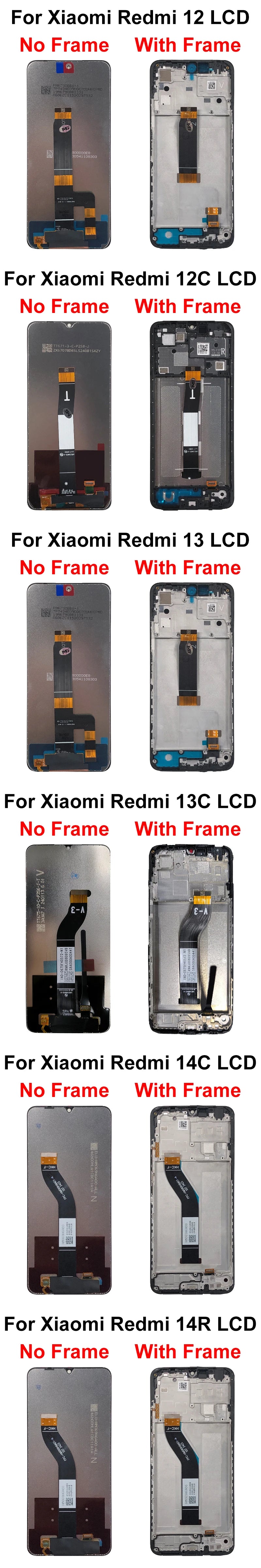 AAA+ IPS For Xiaomi Redmi 12C 22120RN86G 12 LCD 14R 14C Display Touch Screen Digitizer Replace For Redmi 13C LCD 13 Display