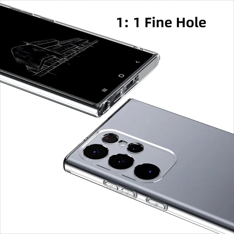 Funda Carcasa Silicona Suave Transparente para Samsung Galaxy A12/A13/A23/A52/A52S/A53/A54/A55 / S20 FE / S21-S25 Ultra / Note 20 Ultra