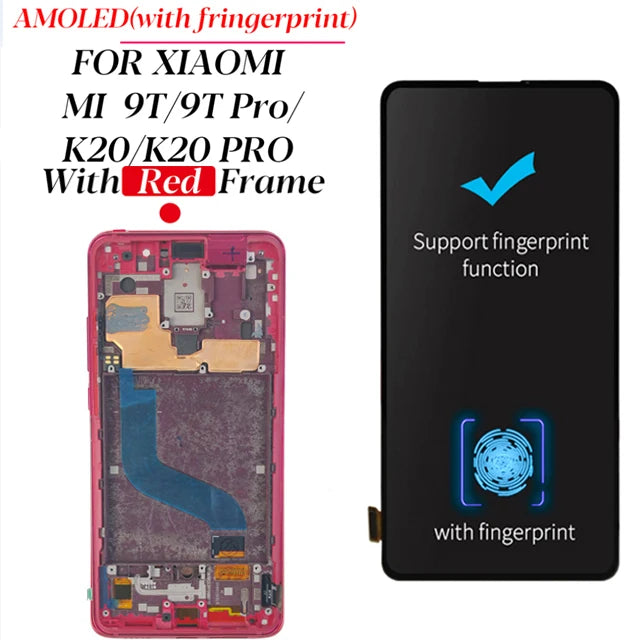 6.39'' Super Amoled Display For For Xiaomi Mi 9T Mi9T Pro LCD Display Touch Screen Digitizer Assembly For Redmi K20/K20 Pro LCD