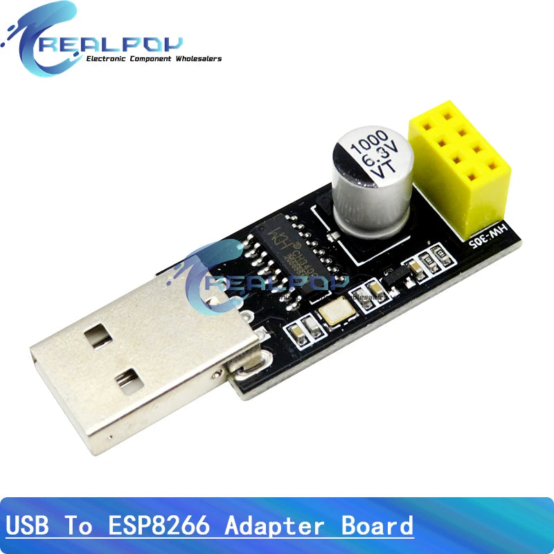 Adaptador Programador ESP-01 / ESP-01S UART GPIO0 CH340G USB a ESP8266 Serial WiFi Placa Desarrollo