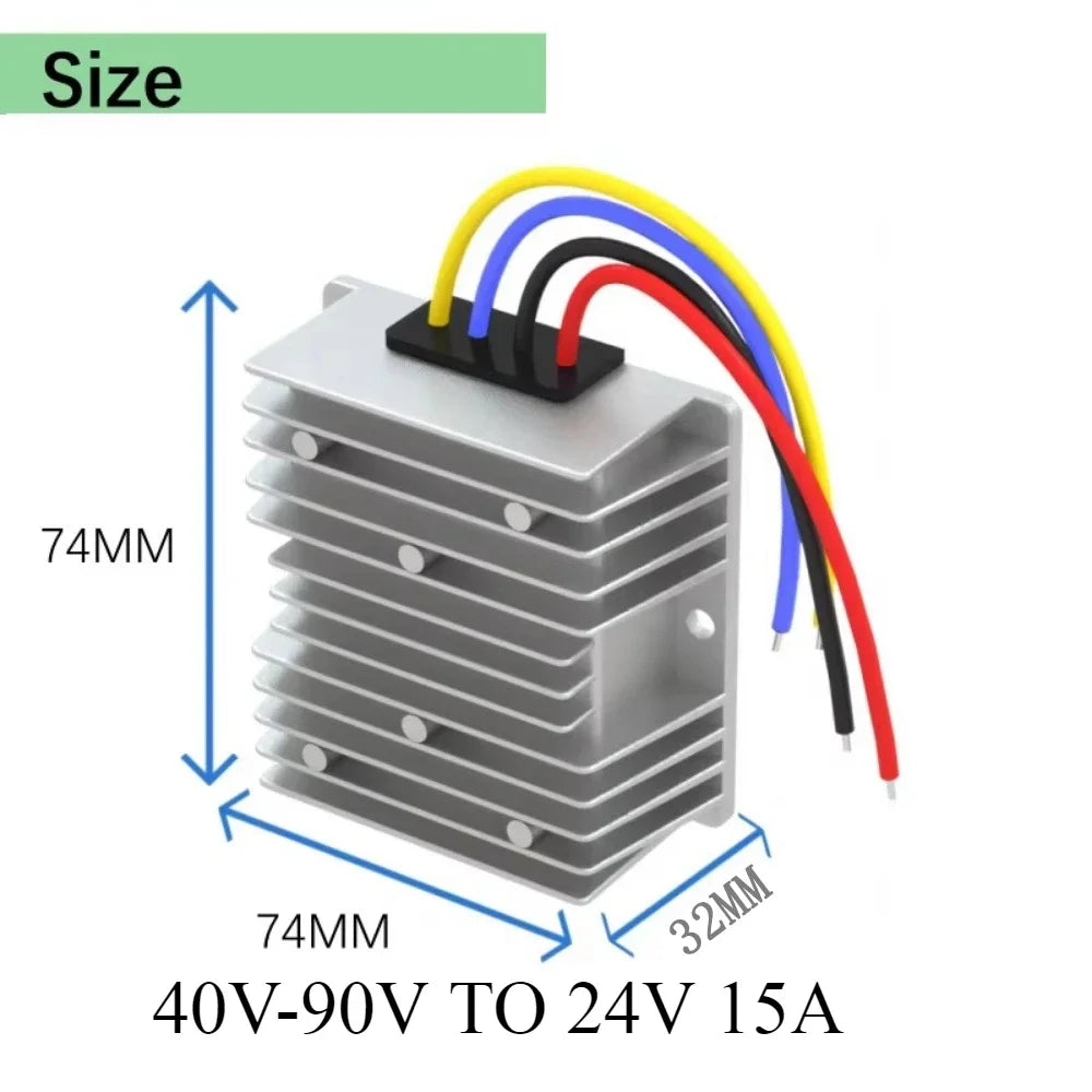 Convertidor Step-Down DC-DC 40V-90V a 24V (5A-50A) / 48V-72V a 24V Estabilizador Regulador Módulo Boost