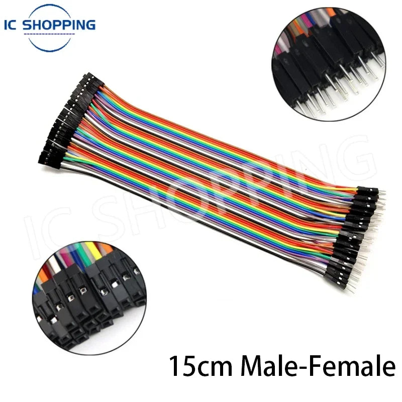 Cable Jumper Dupont (40 Unidades) Macho-Macho / Hembra-Hembra / Macho-Hembra para Arduino DIY Kit