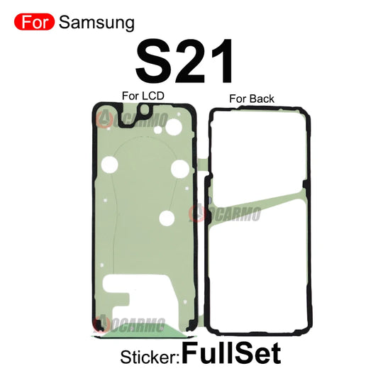 Adhesivo Doble Cara para Pegado Pantalla LCD Frontal y Tapa Batería Trasera Samsung Galaxy S21/S21+/S21FE/S21 Ultra