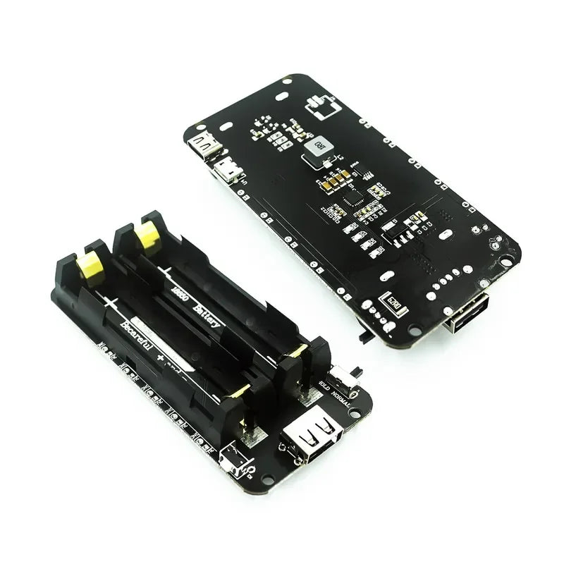 Módulo Shield Batería Litio 18650 V8 Expansión Alimentación Dual Voltaje 5V/3A + 3V/1A Micro USB Arduino/ESP32/ESP8266
