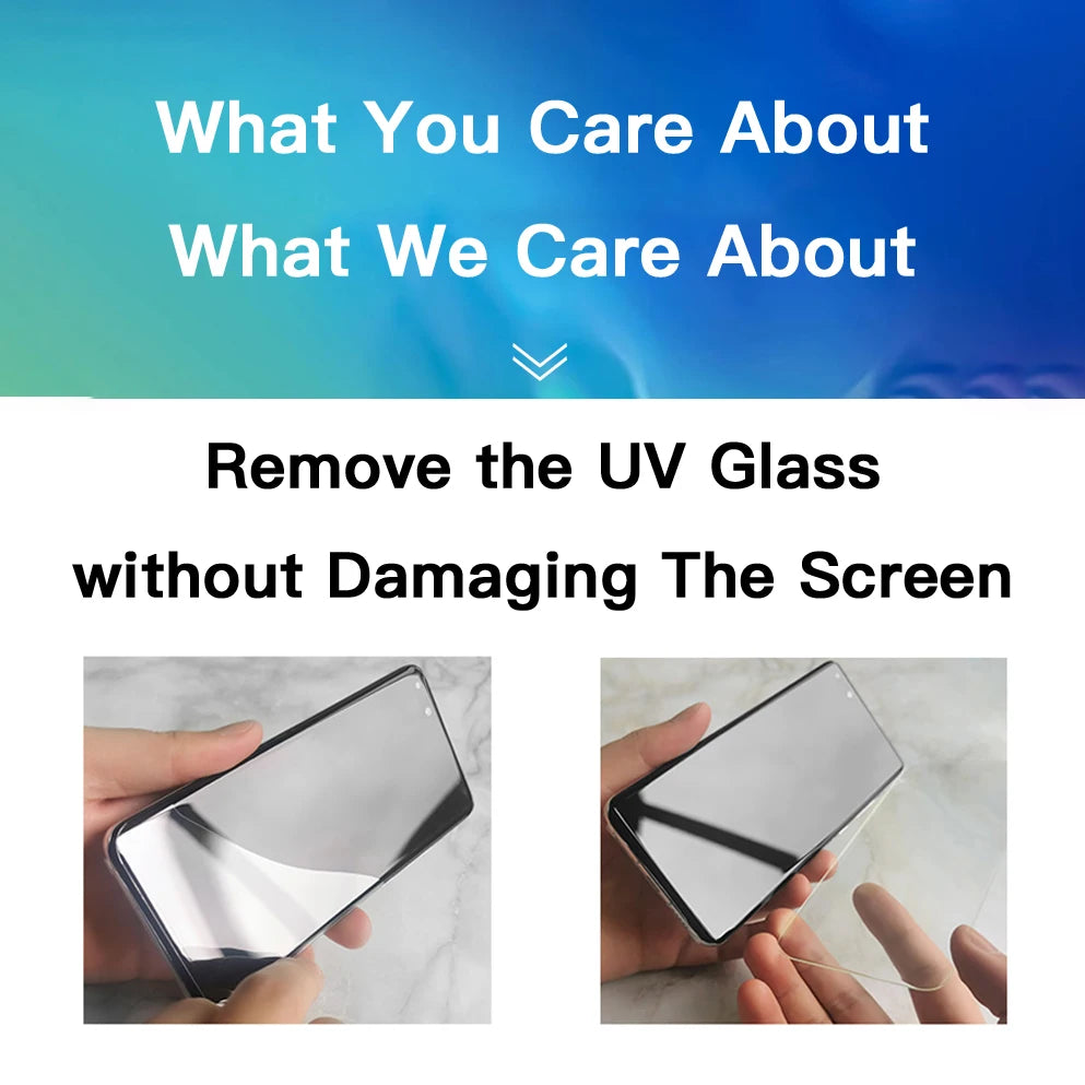 Protector Pantalla Cristal Templado UV Curvo para Samsung Galaxy S24/S23/S22/S21/S20 Ultra/Plus (Compatible S24 Ultra)