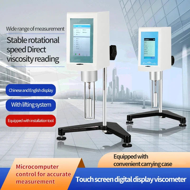 Viscosímetro Rotatorio Digital NDJ-1/4/5S/8S/9S Pantalla Táctil Velocidad Variable Continua Tester