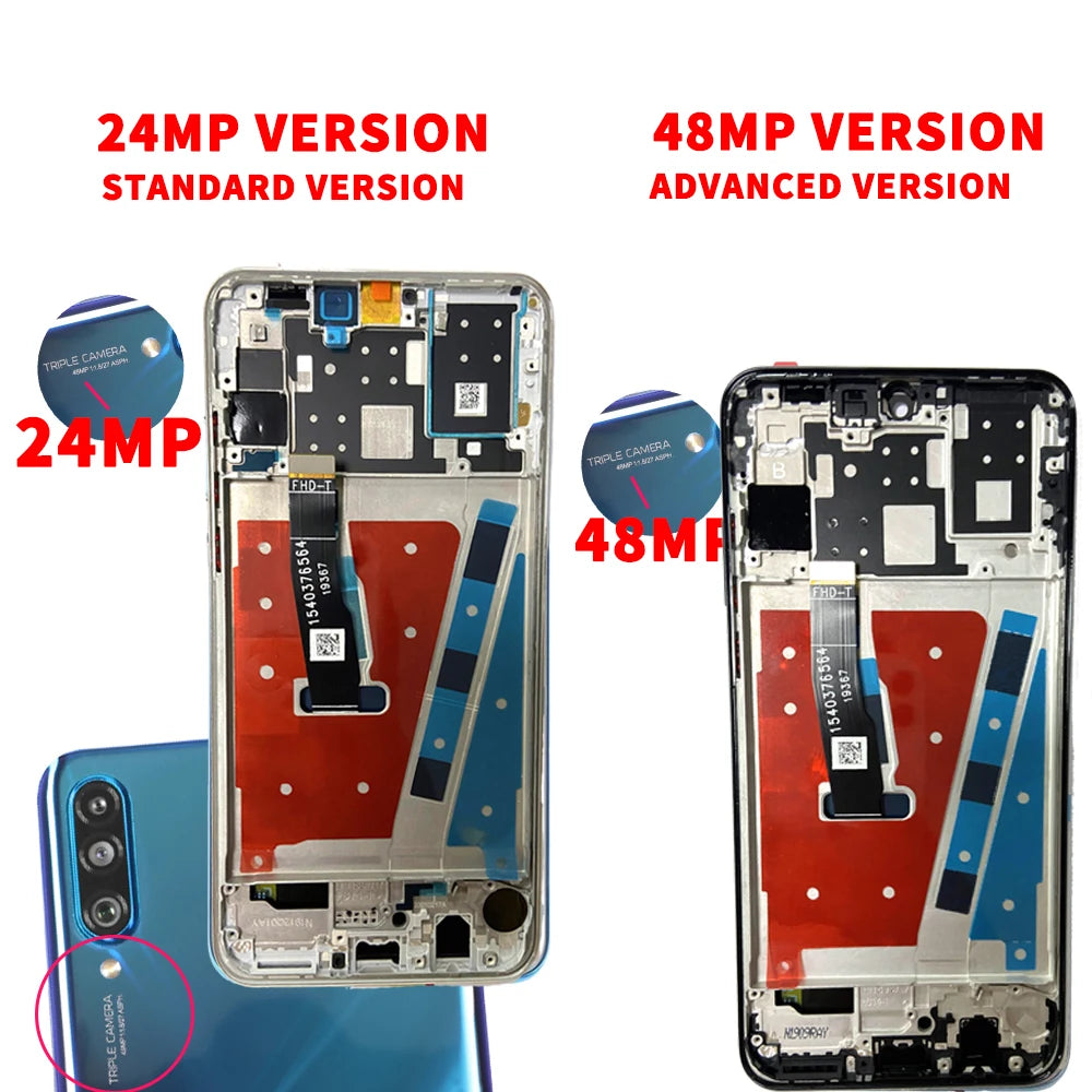 for HUAWEI P30 Lite AAA+ IPS LCD Display Touch Screen Digiziter Assembly pantalla For Huawei Nova 4e With Frame LCD Display