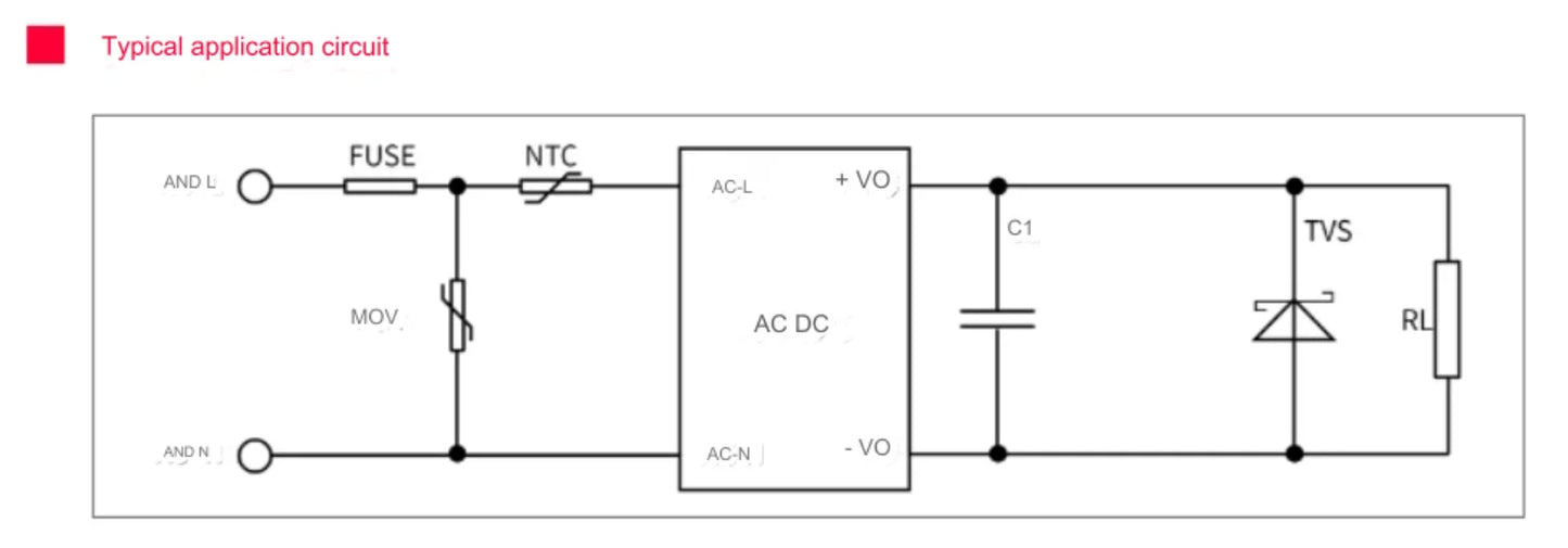 Módulo Fuente Alimentación Switching AC-DC DLK17A 5V/12V/24V 17W Dual Aislado Incorporado