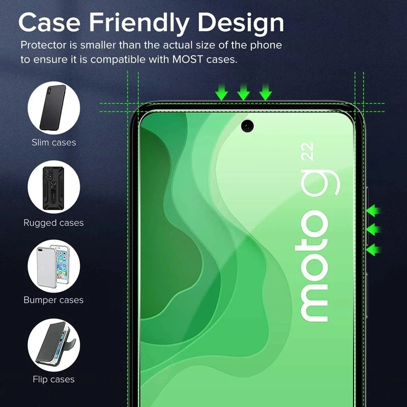 Protector Pantalla Cristal Templado para Moto G84/G54 5G / G14 4G (5 Unidades)