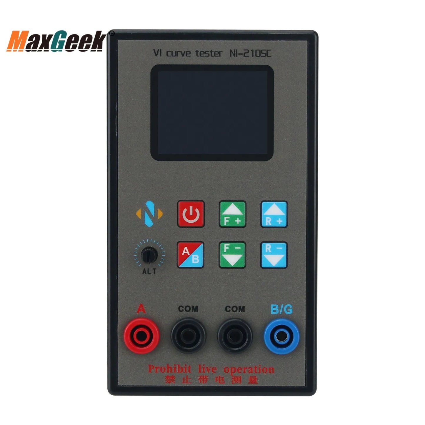 Tester Portátil Curva VI Maxgeek NI-210SC Doble Canal (18 Niveles Frecuencia Ajustable) Pantalla TFT 2.0"
