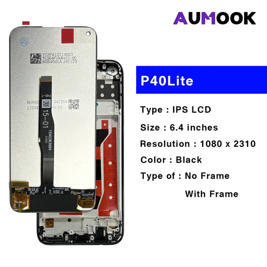 AAA+ IPS LCD For Huawei P40Lite LCD Display Touch Screen Digitizer pantalla For Huawei P40Lite Screen Replacement