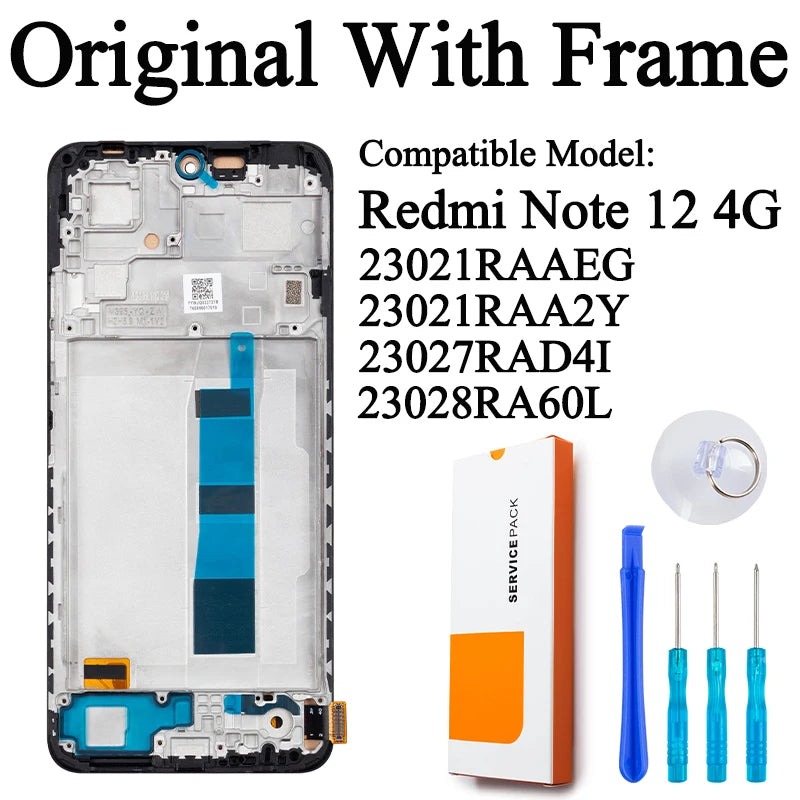 23021RAAEG 22111317I Premium Lcd For Xiaomi Redmi Note 12 4G Display Touch Screen Digitizer Panel Assembly For Redmi Note 12 5G