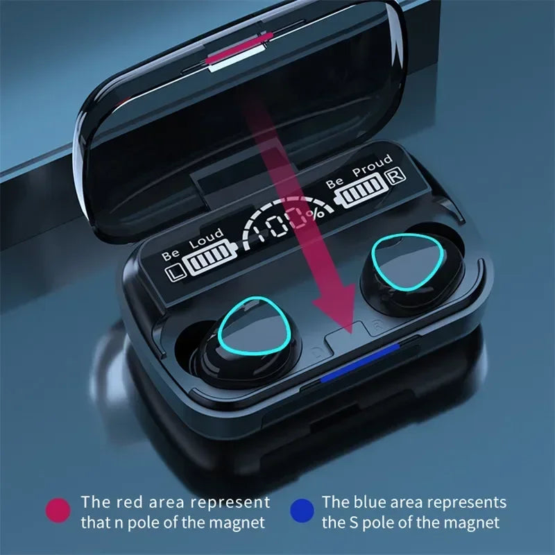Auriculares Inalámbricos M10 TWS Bluetooth 5.0 con Caja Carga 3500mAh (Micrófono, Estéreo 9D, Deportivos, Impermeables)