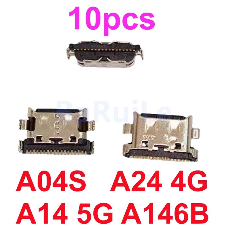 10 Uds conector de puerto de carga USB para Samsung A03 A13 A14 A15 A23 A24 A25 A32 A34 A35 A52 A53 A54 A55 A72 A73 enchufe de base de carga