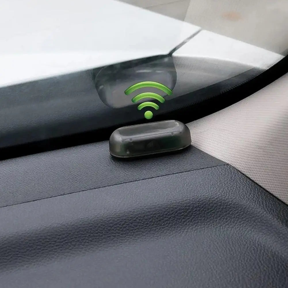 Luz Seguridad Falsa Solar para Auto (Alarma Simulada Dummy Inalámbrica) Lámpara Advertencia Antirrobo LED Intermitente