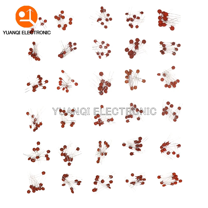 Kit Surtido Capacitor Cerámico (2pF-0.1uF, 50V, 30 Valores x 10 Unidades) DIY - Pack 300 Piezas