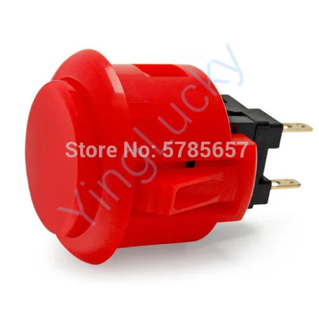 Botón Pulsador Arcade Sanwa OBSF-30 / OBSF-24 (24mm/30mm) Switch Reemplazo Nintendo/MAME/Raspberry Pi (1 Unidad)