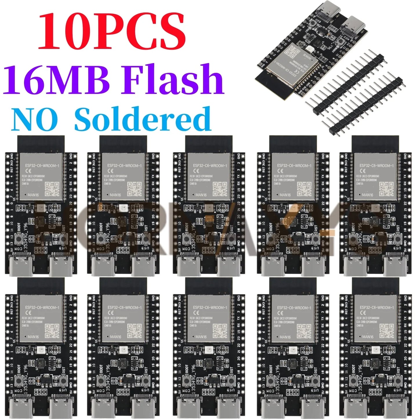 Placa Desarrollo ESP32-C6 Core (N4/N8/N16, 4/8/16MB) WiFi 6, Bluetooth, Zigbee compatible Nano Arduino