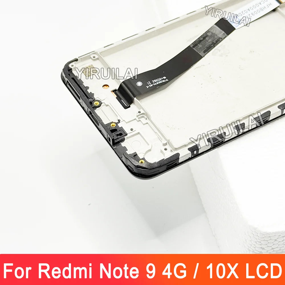 AMOLED Lcd For Xiaomi Redmi Note 9 Display Screen Replacement For Redmi 10X 4G Display M2003J15SG M2003J15SC Screen With Frame