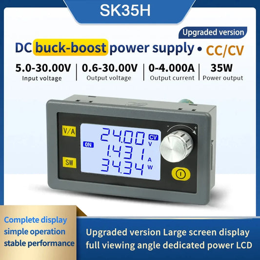 Módulo Convertidor Buck-Boost CC/CV DC 6-36V a 5-30V 35W/80W Fuente Alimentación Ajustable Step-Down/Up Estabilizada