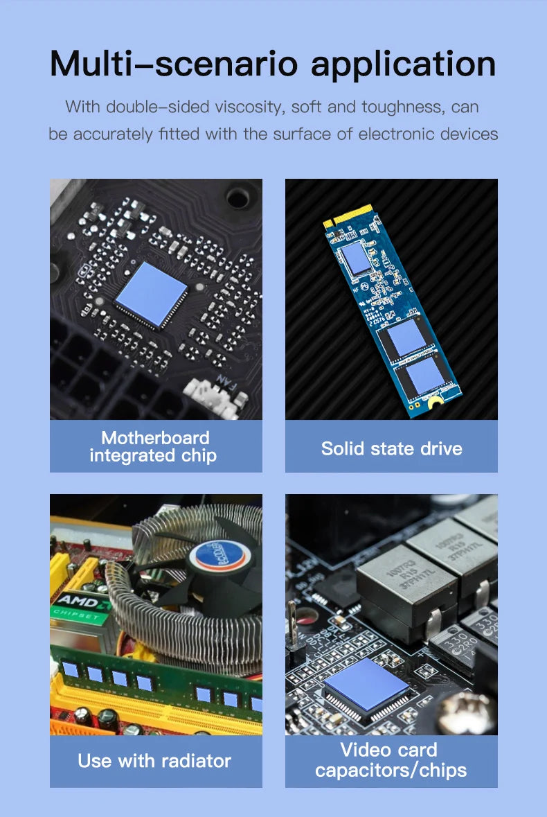 Lámina Silicona Aislante Térmica MaAnt (Alta Temperatura, Precortada) para Reparación Motherboard/CPU/IC/GPU (100 Unidades)