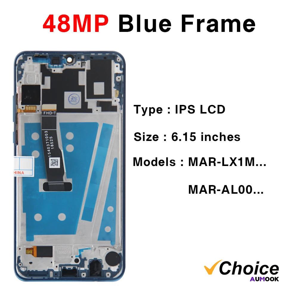 for HUAWEI P30 Lite AAA+ IPS LCD Display Touch Screen Digiziter Assembly pantalla For Huawei Nova 4e With Frame LCD Display