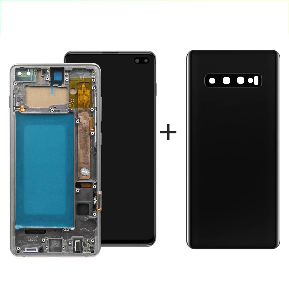 Pantalla LCD de 6,4 pulgadas para Samsung, repuesto de montaje de digitalizador con pantalla táctil, probado, S10 +, G975F, G975U, G975W, G975