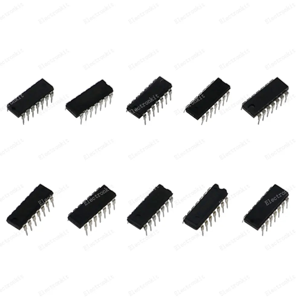 Kit 50 Pcs (10 Valores x 5 Pcs) Chips IC DIP Surtidos Caja (Serie 74HCxx)