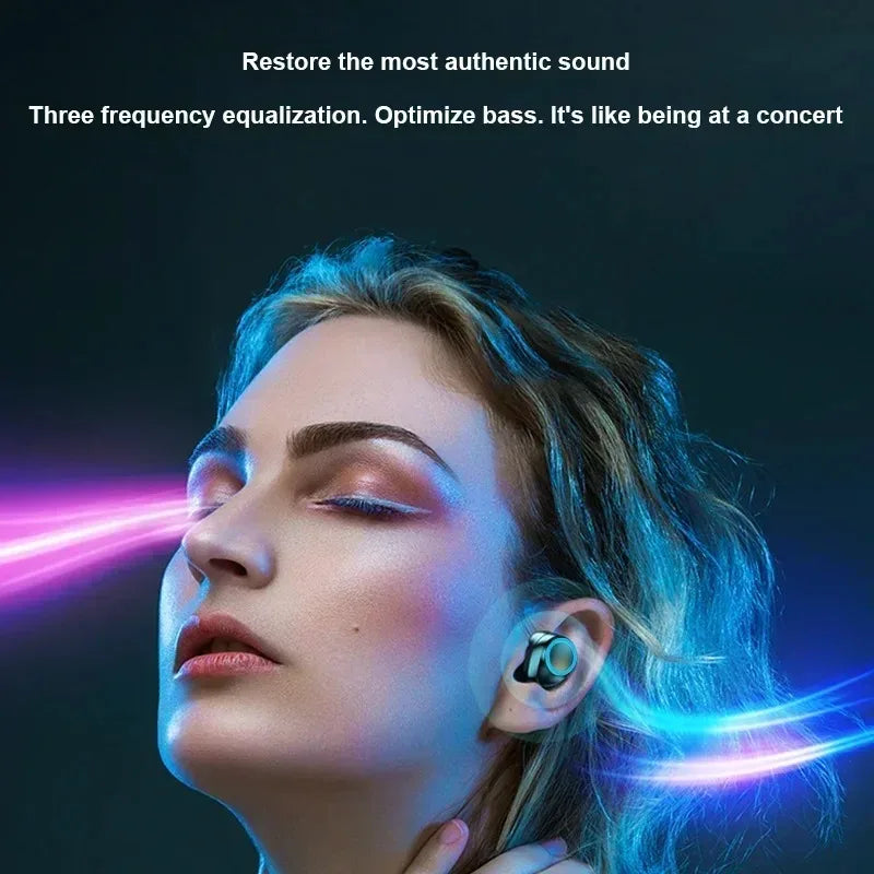 Auriculares Inalámbricos Y50 TWS Bluetooth 5.0 Deportivos con Micrófono y Pantalla LED (Control Táctil, Estéreo 9D, Impermeables)