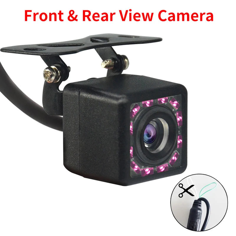 Cámara Trasera Auto Hippcron Visión Nocturna (8 LED) Monitor Parking CCD Impermeable HD