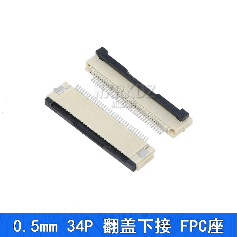 10PCS FFC FPC Connector Flat Cable Socket 0.5MM Adapter 4/5/6/7/8/9/10/12/14/16/18-40P 45/50/54/60/64Pin Down Flip Type Plug Kit