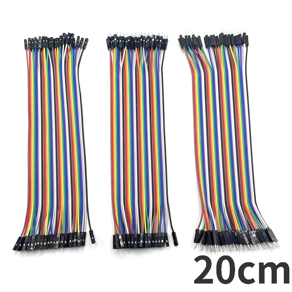 Cable Jumper Dupont (40 Unidades) Macho-Macho / Hembra-Hembra / Macho-Hembra para Arduino DIY Kit