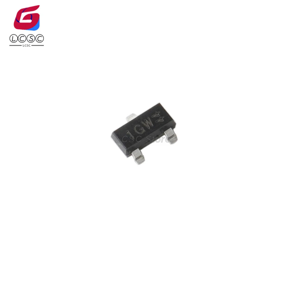Lote 10/100 Pcs Transistor NPN BC847C (1GW) SMD SOT-23 45V 100mA