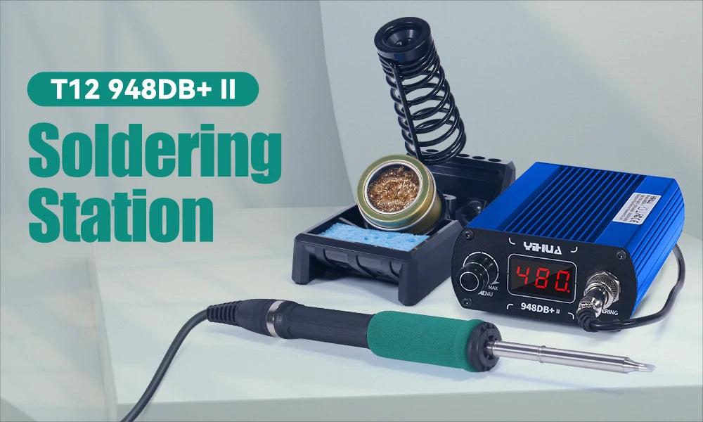 YIHUA 948DB+-II 110-240V Soldering Station 75W Quick Heating with Tip T12 Electronic Soldering Iron Station