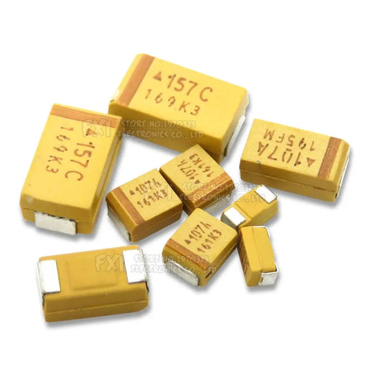 Capacitor Tantalio SMD (Caja A/B/C/D) 6V-50V, 0.1uF-330uF (Pack 10 Unidades)