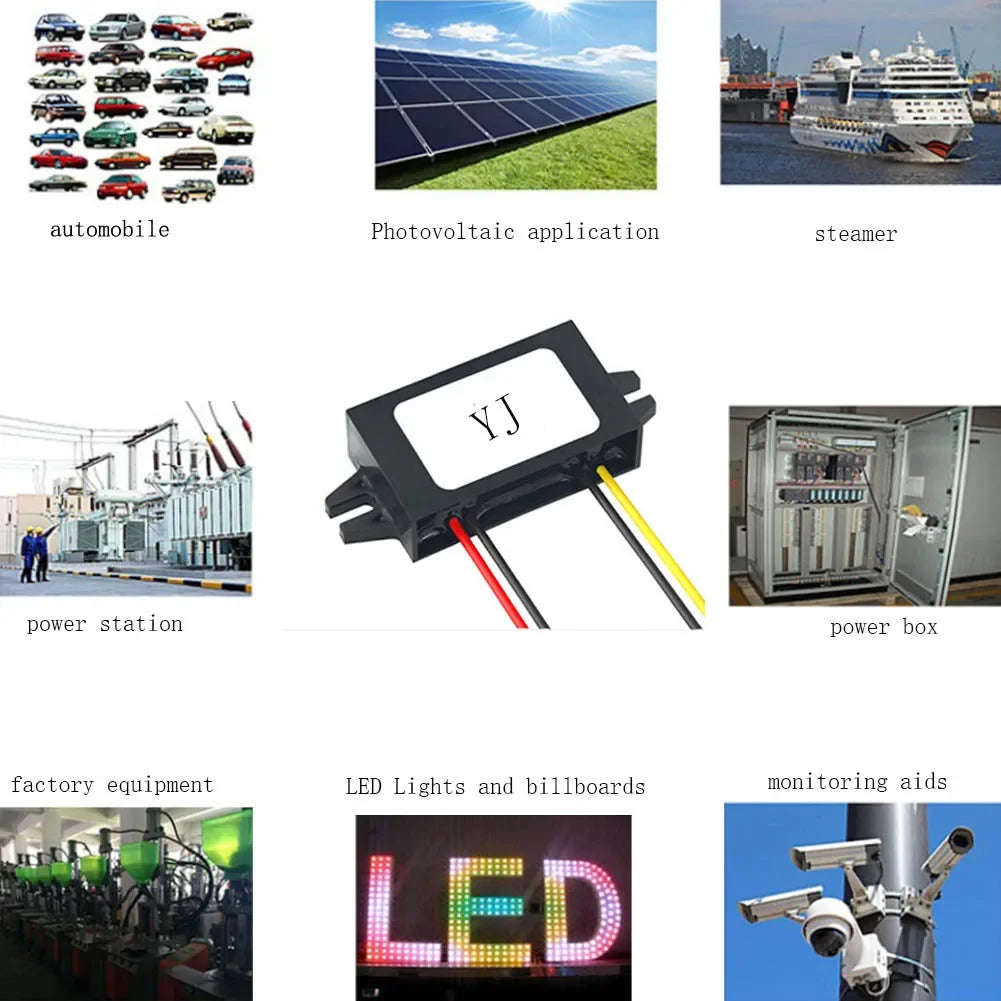 Convertidor Buck DC-DC 15V-100V a 12V (1A-10A) Step-Down Regulador Voltaje Transformador Auto