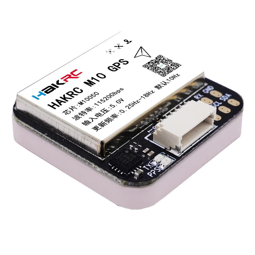 Módulo GPS HAKRC M10 (5V, 25x25mm) con Compás QMC5883 (Doble Protocolo) para Aviones RC FPV Largo Alcance