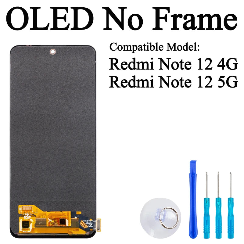 23021RAAEG 22111317I Premium Lcd For Xiaomi Redmi Note 12 4G Display Touch Screen Digitizer Panel Assembly For Redmi Note 12 5G