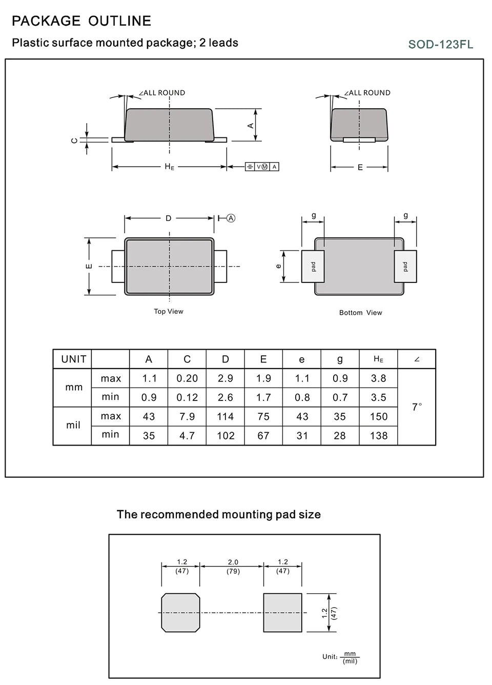 50pcs/lot SMD Transient voltage suppression diode TVS 200W 1206 SMF5.0A SMF6.0A SMF6.5A SMF7.0A SMF8.0A Unidirectional SOD-123FL