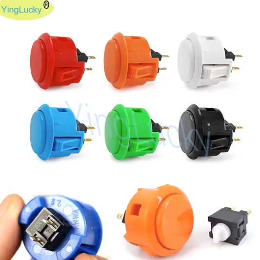 Botón Pulsador Arcade Sanwa OBSF-30 / OBSF-24 (24mm/30mm) Switch Reemplazo Nintendo/MAME/Raspberry Pi (1 Unidad)