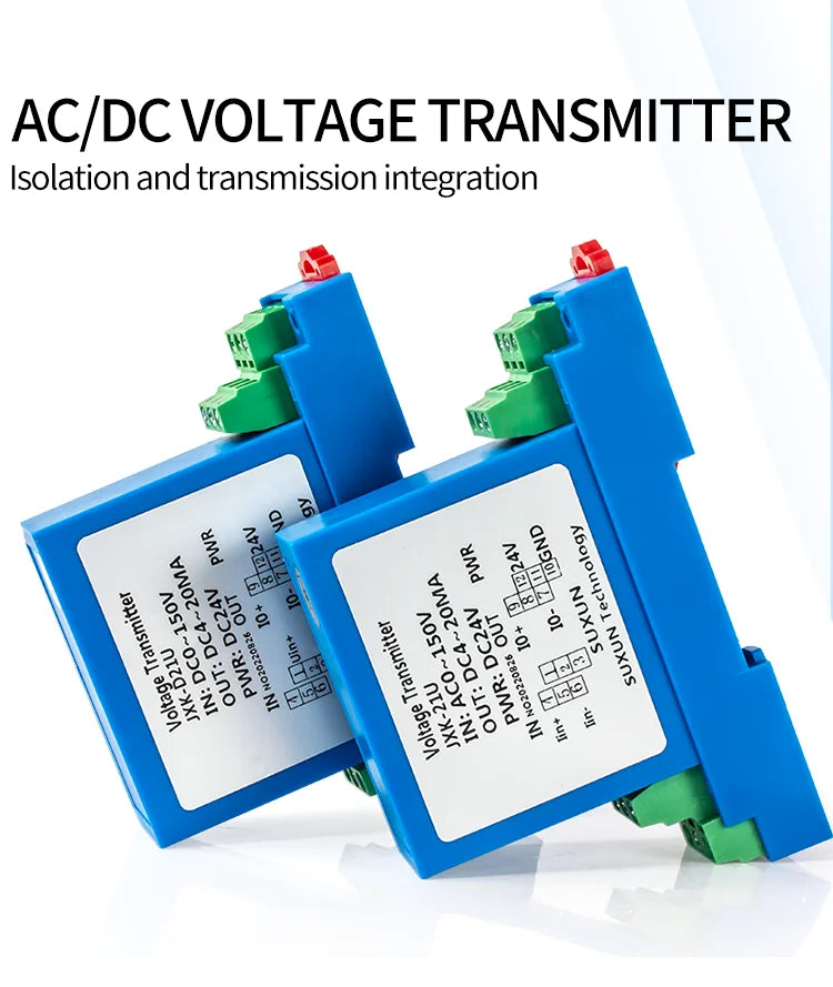 Transductor Voltaje DC 0-100V/200V/500V a RS485/4-20mA/Relay / Sensor Voltaje AC DC24V
