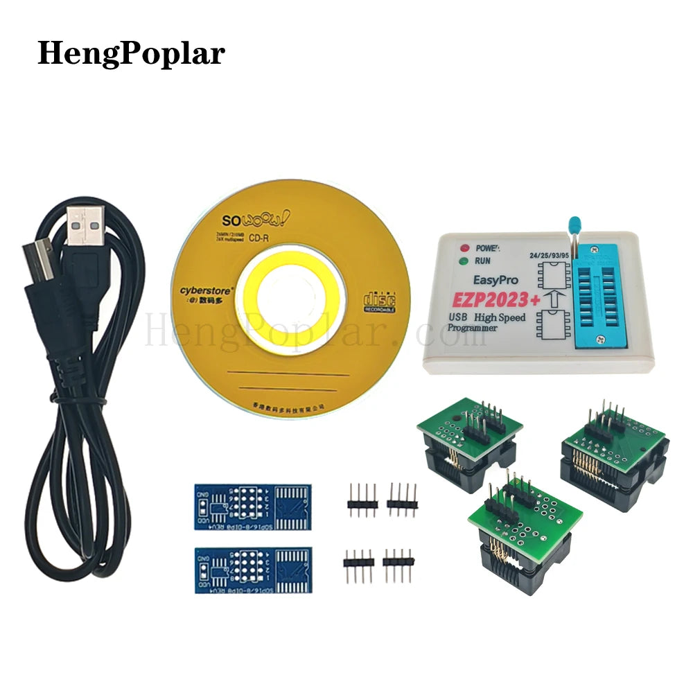 Kit Programador USB EZP2023 Alta Velocidad Soporta EEPROM 24/25/93, Flash 25 BIOS Chip