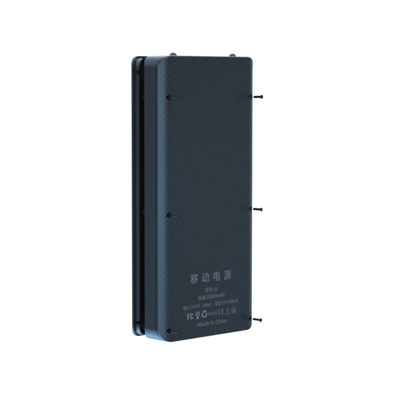 Caja Power Bank Shell DIY 5V (Doble USB/Micro USB/Tipo C) Soporte Baterías 18650 (Carcasa Desmontable, Sin Batería)