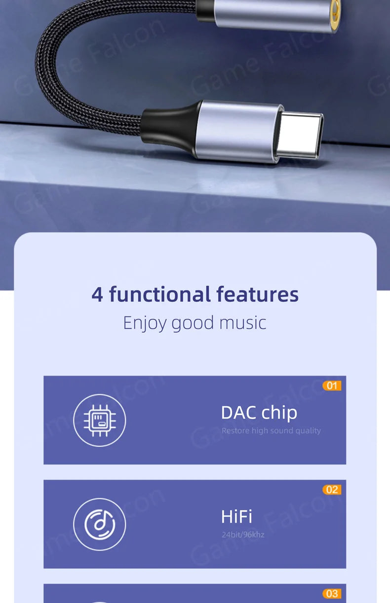 Adaptador Audio Original USB-C a Jack 3.5mm para Samsung Galaxy S23/S22/S21 Ultra/S20/Note 20/10+/Tab