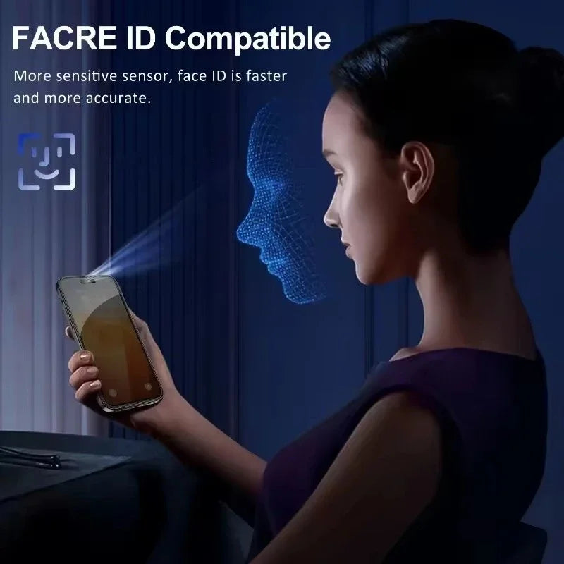 Protector Pantalla Privacidad Anti-Espía Cobertura Completa 8K para iPhone 11-16 Pro Max/Mini/XR/X/XS (5 Unidades)