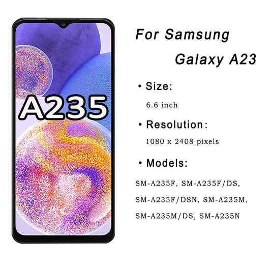 Pantalla LCD de 6,6 pulgadas para Samsung Galaxy A23 4G, Digitalizador de pantalla táctil para Samsung A235 A235F A235M A235N SM-A235F/DS, montaje LCD