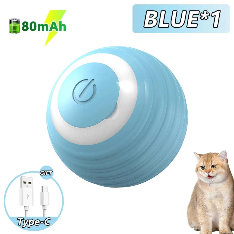 Bola Interactiva Automática Rodante Mágica para Gatos (Juguete Inteligente Electrónico Interior) Accesorios Juego Gato (2 Unidades)