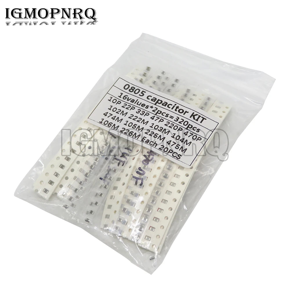 Kit Capacitores SMD Cerámicos 0603/0805/1206 - 1pF a 10uF (320/720/2500 Piezas)